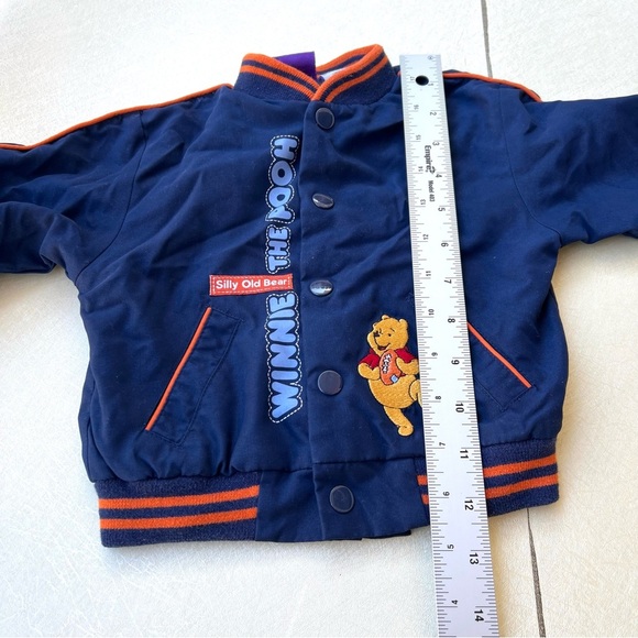 Vintage Winnie the Pooh Navy Jacket with Orange Accents 12 months - Picture 3 of 6